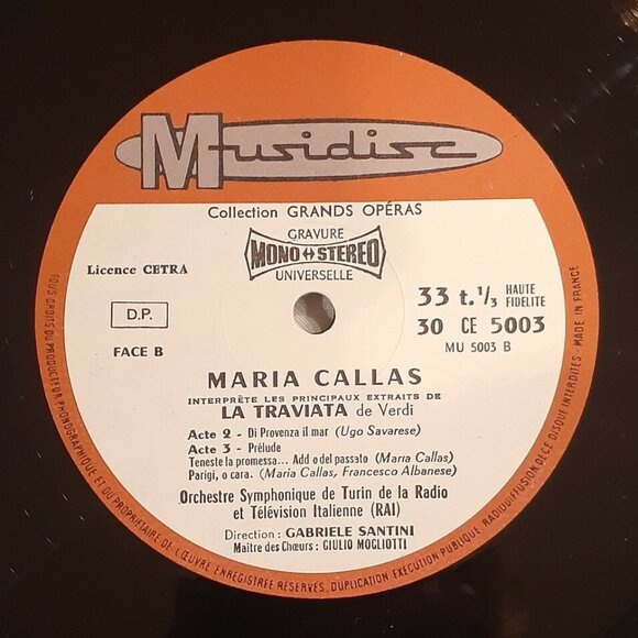 MARIA CALLAS LA TRAVIATA Grand Opera LP French Gabriele Santini Giulio Mogliotti - Picture 4 of 6